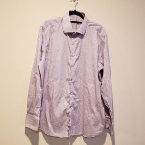 Gianmarco purple stripe button down size 19